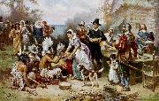 Jean Leon Gerome Ferris The First Thanksgiving Spain oil painting artist